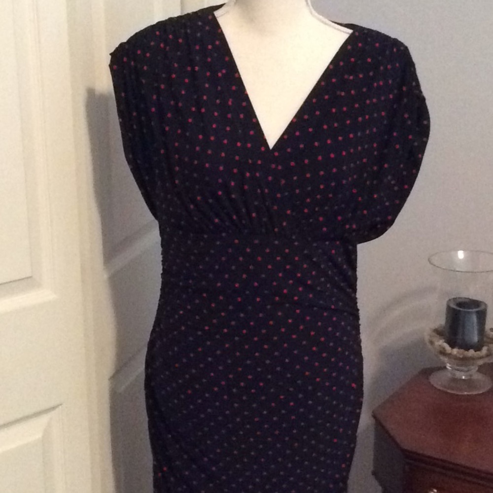 Evan Piccone Blue/Red polkadot dress